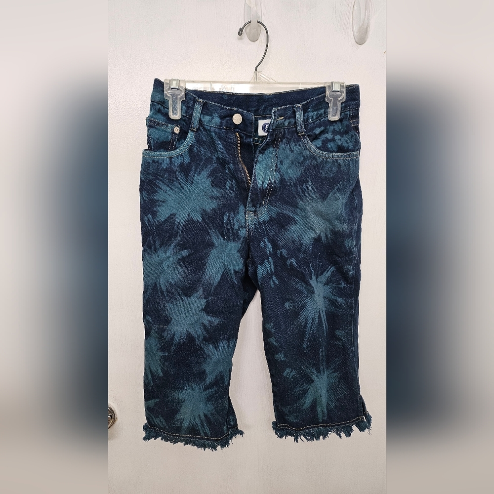 Girl's Arizona Jeans Co. Jean Teal Tye-dye Shorts Size 14